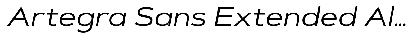 Artegra Sans Extended Alt Regular Italic